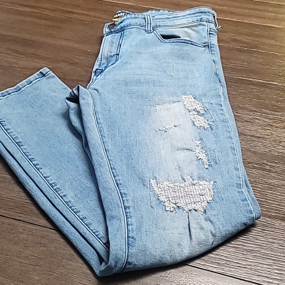 Men Denim Skinny Biker Jeans